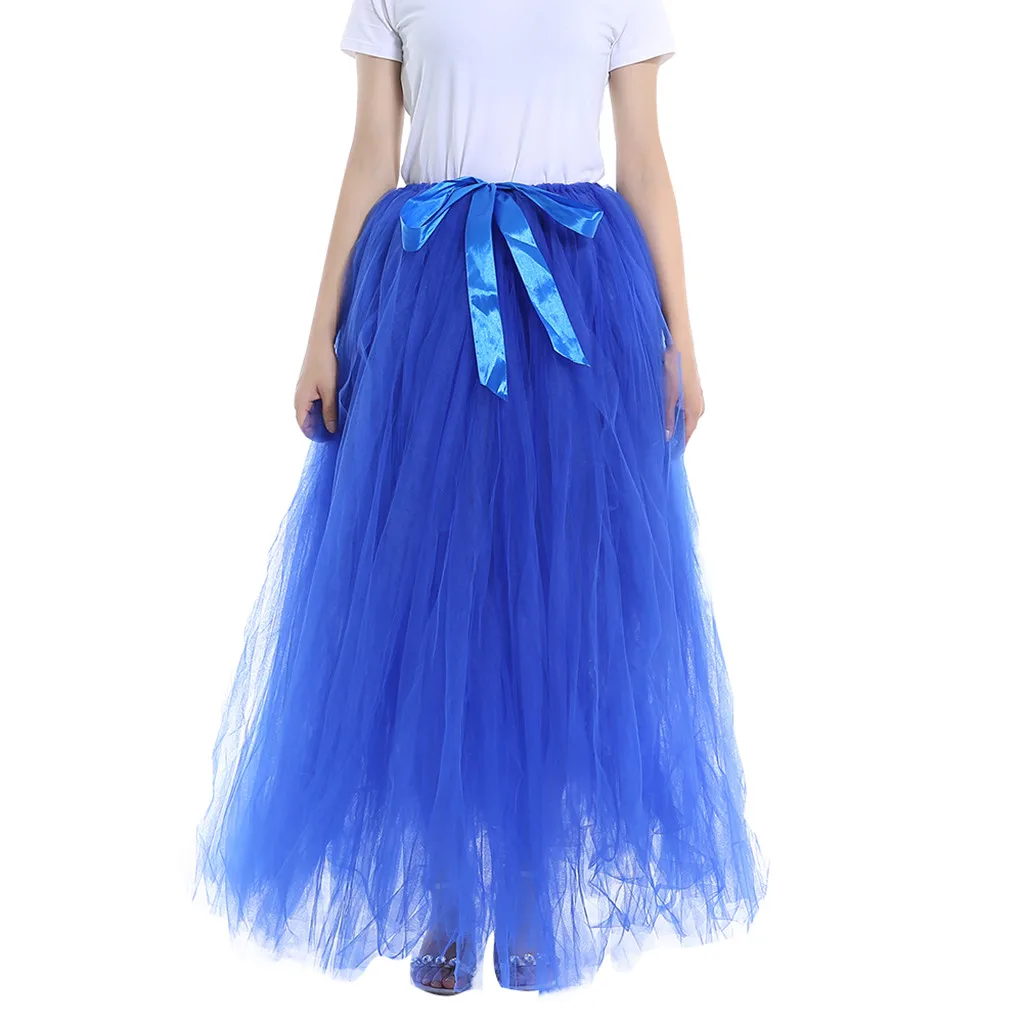 Женская Высококачественная плиссированная сетчатая юбка принцессы для взрослых, гофрированные длинные юбки-пачки для танцев, Юбка-миди