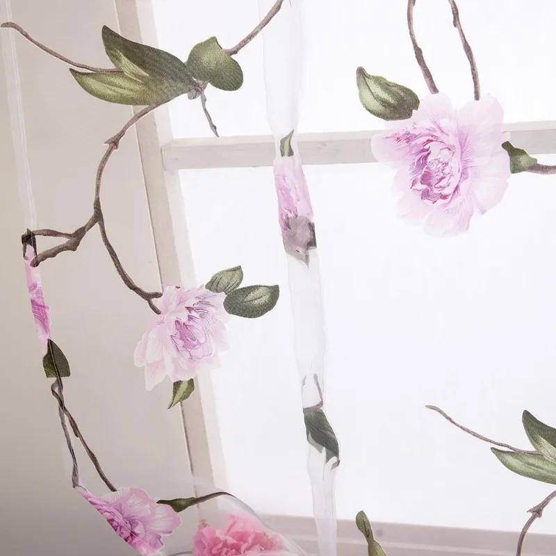 Cortinas de cocina diseño Floral cortinas de cocina cortas cortinas cortas transparentes persianas romanas puerta moderna tela de tul valance Cortinas de cocina diseño Floral cortinas de cocina cortas cortinas cortas transparentes persianas romanas puerta moderna tela de tul valance