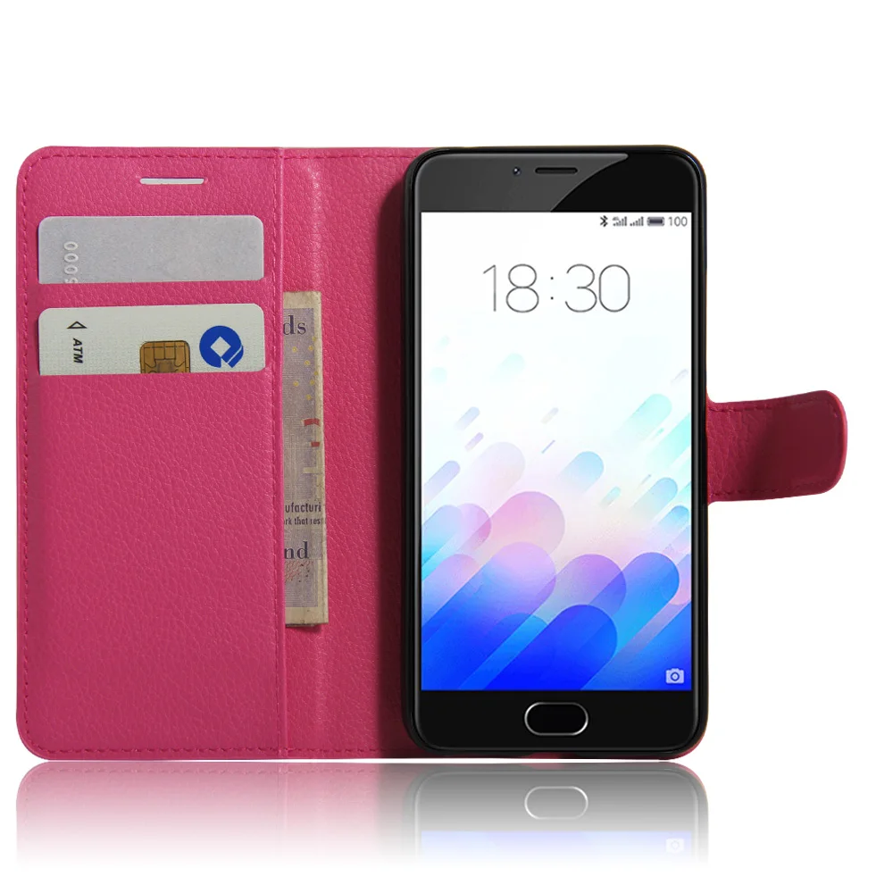 

Wallet Design Litchi Texture Leather Case for Meizu Meilan 3 3S Flip Cover Magnetic Protective Shell for Meizu M3S / Meilan 3S