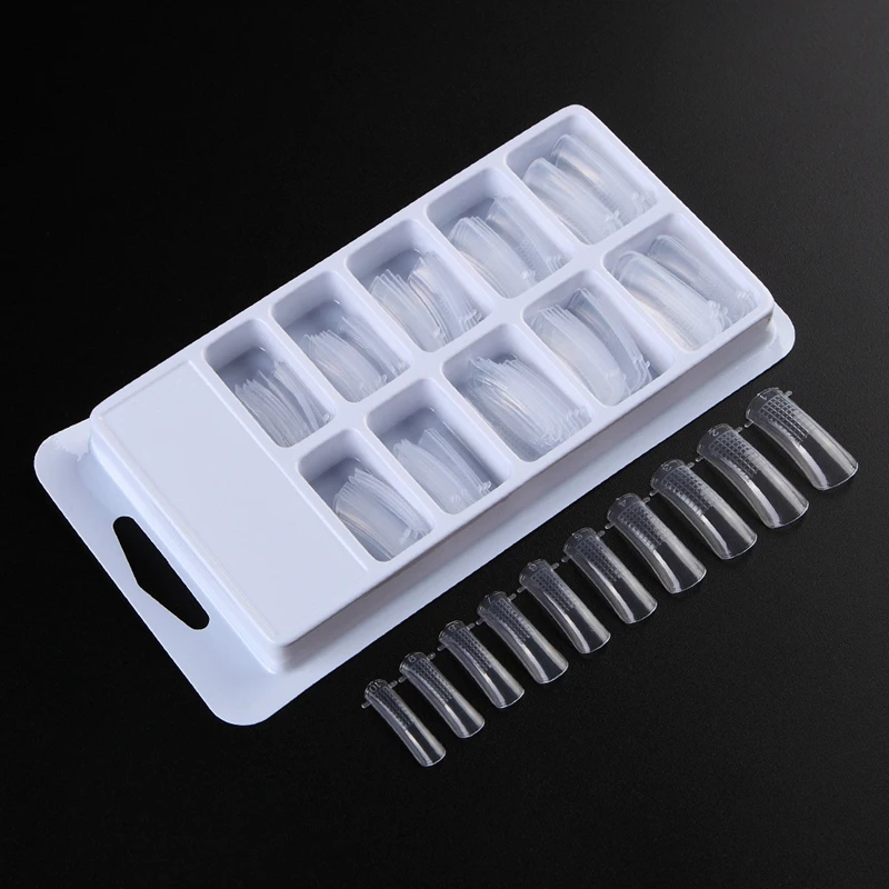 

100pcs/Box Quick Building Nail Mold Tips Reusable Nail Finger Extension Nail Art UV Builder Poly Gel Tool Form Clips
