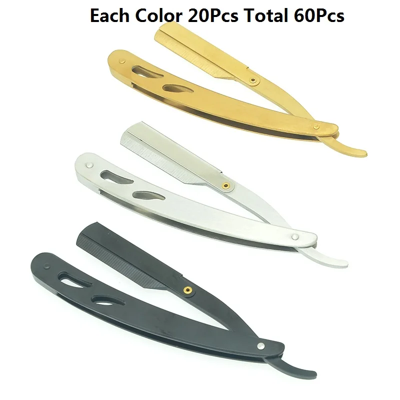 Оптовая продажа 60 шт. мужской бритвенный нож для бритья парикмахерские бритвы для волос женский скребковый нож для бровей s вырезание волос