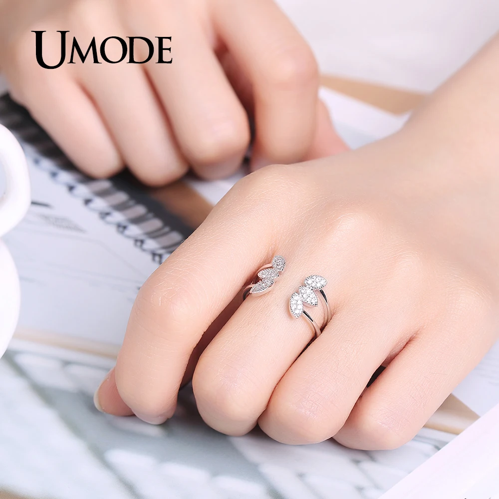 Женское Открытое кольцо с кристаллами цвет белое золото|cocktail ring|open ringbrand rings for women
