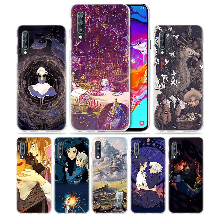 

Howl's Howls Moving Case for Samsung Galaxy A50 A70 A20e A60 A40 A30 A20 A10 A8 A6 Plus A9 A7 2018 Hard PC Phone Coque Cover