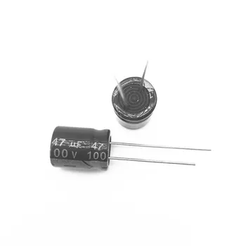 

100pcs 47uF 100V Radial Electrolytic Capacitor 8mm X12mm Free Shipping