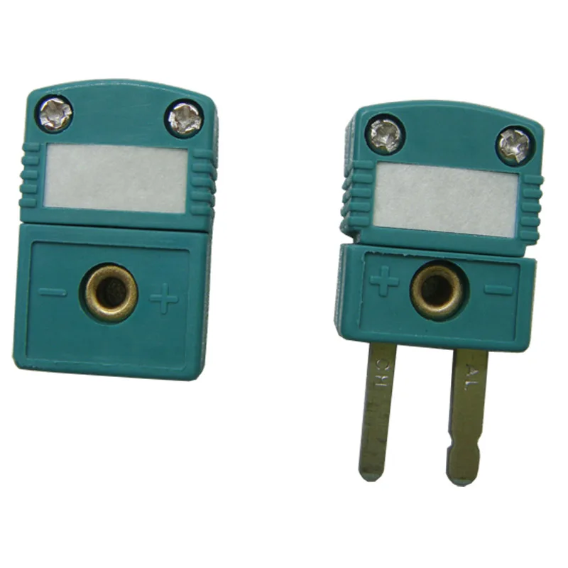 

Green Color Flat pin Male and Female Mini Thermocouple Connector K