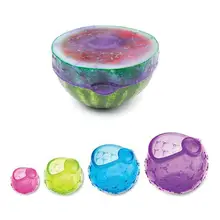 4 шт Круглые эластичные многоразовые фруктовые обертывания крышки эластичные пищевые крышки консервантная пленка