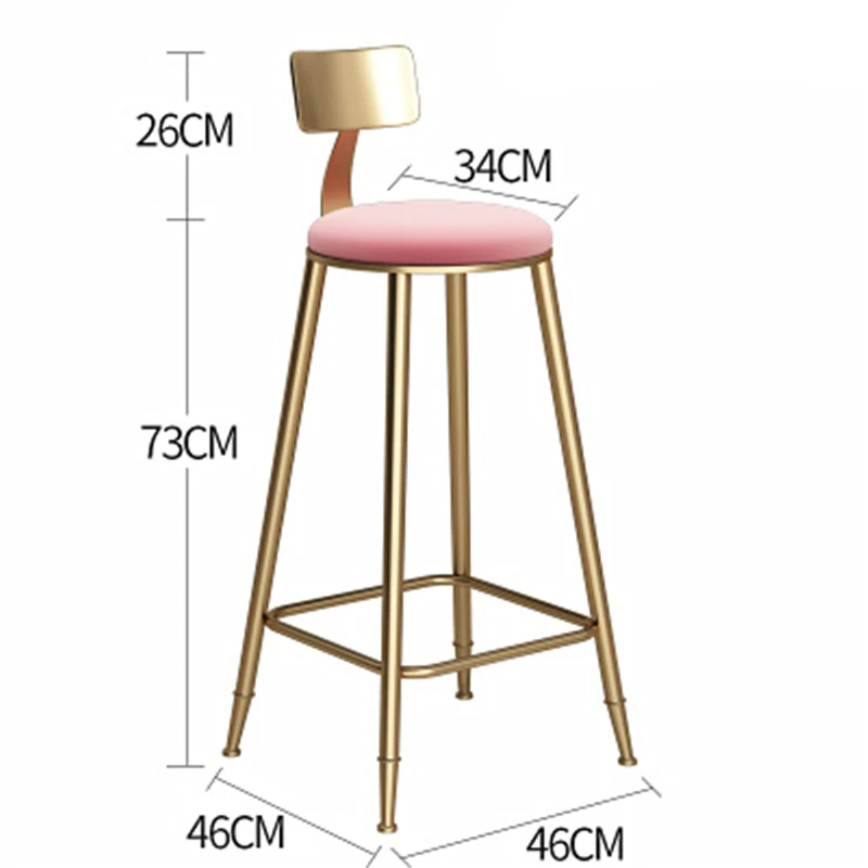 Скандинавский стиль Железный арт барный стул креативный многофункциональный коммерческий высокий стул со спинкой и подставкой для ног безопасный стул для кафе - Цвет: D2