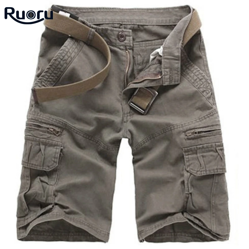 

Ruoru New Design Men Summer Camouflage Military Cargo Shorts Bermuda Masculina Jeans Male Fashion Casual Cotton Shorts