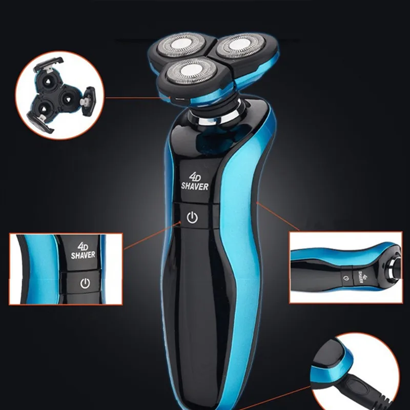 Afeitadora eléctrica recargable para hombres lavable mojada seca afeitadora maquinilla de afeitar A