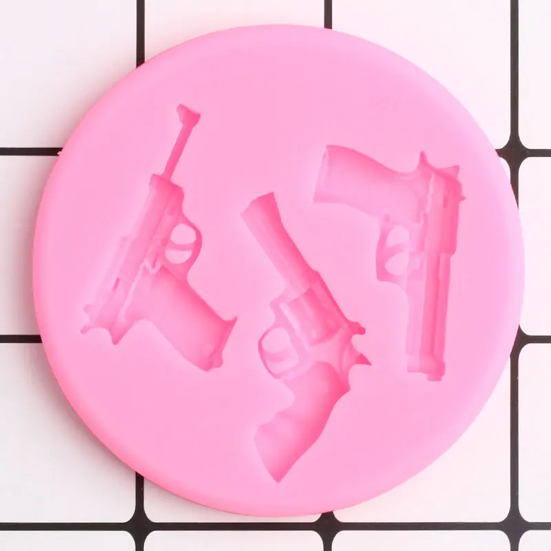 Детская игрушка пистолет силиконовая форма помадка для кекса формы DIY детские инструменты для украшения торта на день рождения конфеты шоколадная мастика