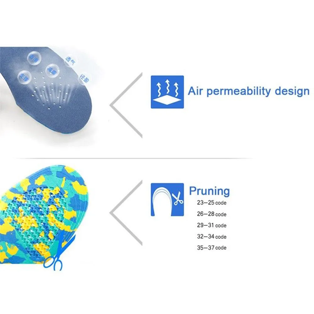 Стелька для обуви детская ортопедическая вставка для плоской стопы супинатор для коррекции стопы стелька для ухода за ногами снимает мышечные боли в спине и колене