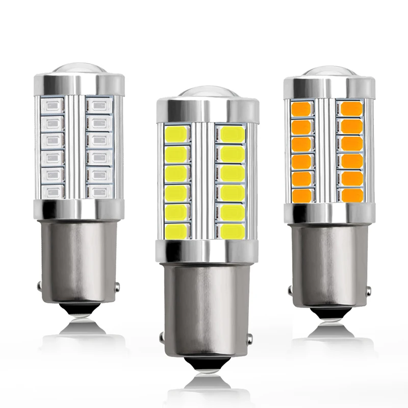 1156 BA15S 1167 BA15D P21W 5730/5630 33SMD светодиодный фонарь с лен Автомобильный задний стоп