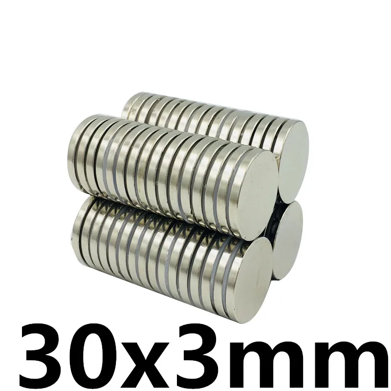

2pcs 30x3 mm neodymium magnet 30mm*3mm strong rare earth neodymium magnets 30*3 mm NdFeB permanent round magnetic 30x3mm
