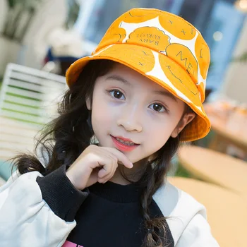 

2019 Baby boy and girl hats Children's basin cap New girls spring print fisherman hat baby summer sunshade sun hat kids beanies