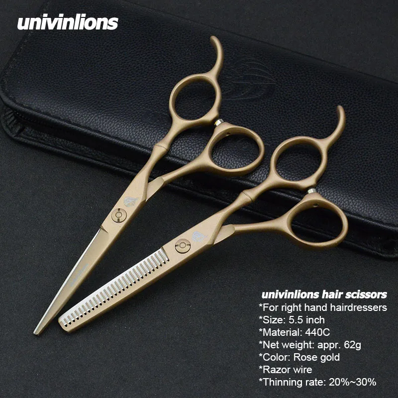 5.5/6" black gold barber hair scissors hairdressing scissors professional hair scisor barber supplies shears gift japan haircut