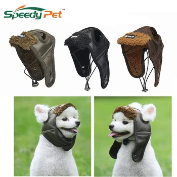 

Cool Aviator Cap For Dog Pet Costume Windproof Pilot Hat With And Ear Hole Chin Strap For Small Medium Large Dogs Winter Dog Hat