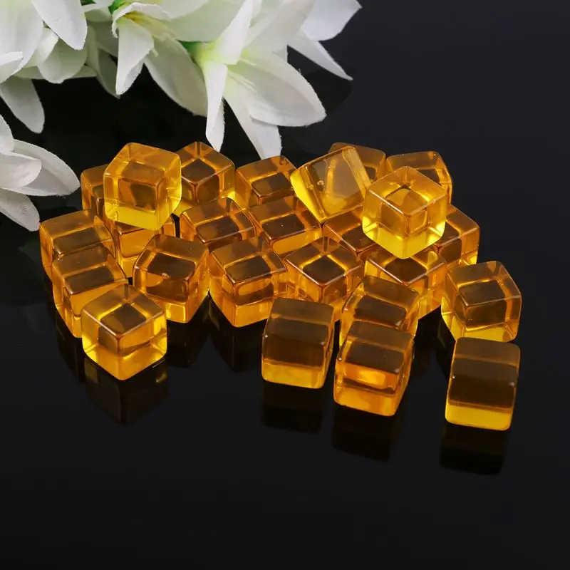 

25 Pcs/Set Game Dice Number 16 Transparent Square Dices Party Club Games Desktop Table Game For Dungeon D & D