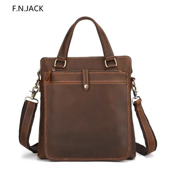 

F.N.JACK Messenger Bag Men's Genuine Leather shoulder bag for men leather man fashion Small Flap male Crossbody Bags handbags