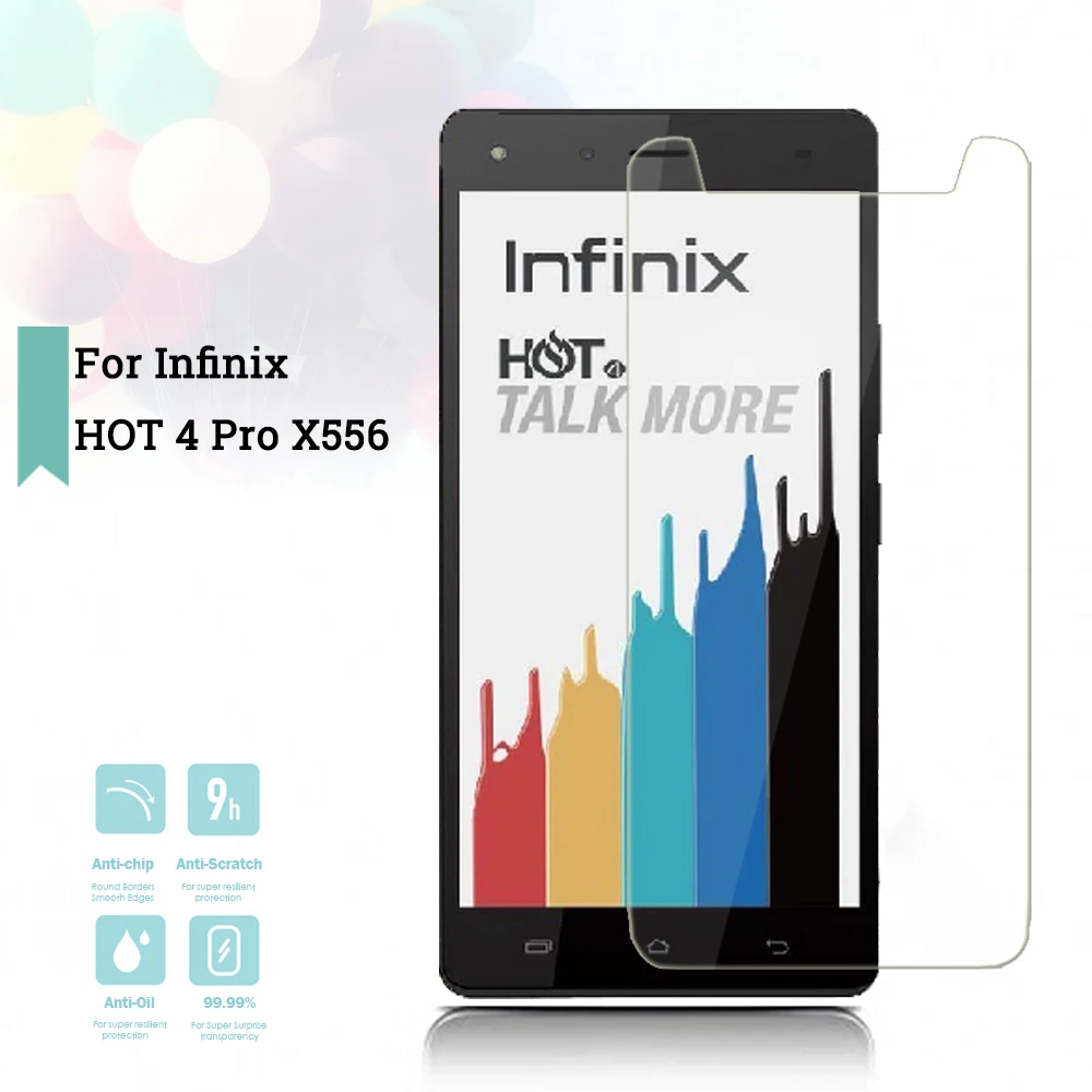 

2.5D 0.26mm Ultra Thin Tempered Glass Infinix HOT 4 Pro X556 Toughened Protector Film Protective Screen Case Cover Universal