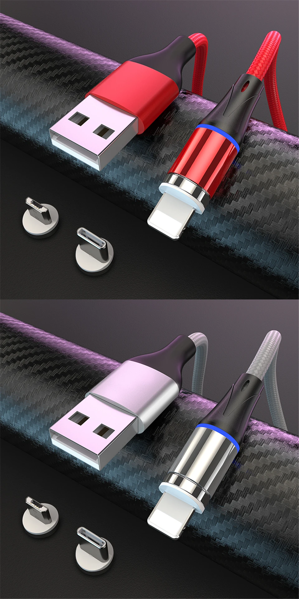 Магнитный кабель 3A Micro Usb кабель для быстрой зарядки телефона Usb кабель для передачи данных type-C магнитное зарядное устройство Usb-c для iPhone huawei xiaomi