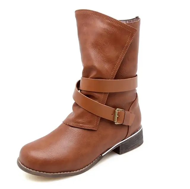 Aliexpress.com : Buy 2018 Autumn winter women boots PU leather women's ...