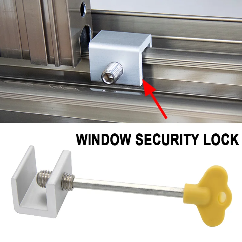 

Window Security Lock Creative Door Frame Aluminum Children Protection Anti-Theft Sliding Window Latch Home Safety