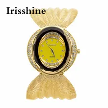 OKTIME Irisshine Z720 Mulheres relógios senhora menina presente Senhora Bracelete de Diamantes Relógio marca de Luxo Espelho de Luxo Relógio de Quartzo por atacado