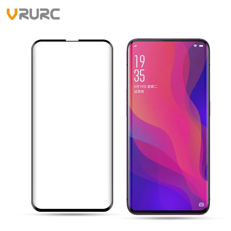 VRURC 5D Curved Full Screen Tempered Glass Protector For OPPO Find X 9H Hardness | Мобильные телефоны и аксессуары