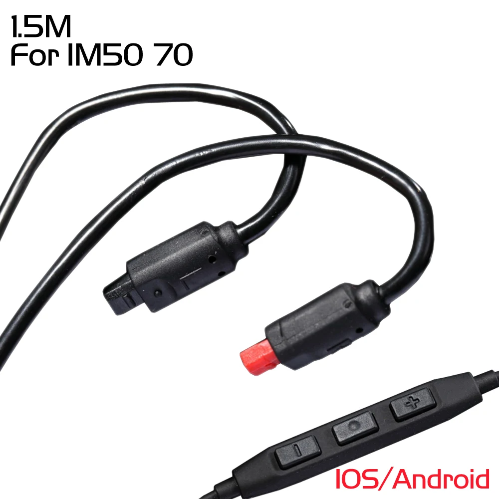 

1.5M High Quality Earphone Cable For ATH IM50 70 IM01 IM02 IM03 IM04 Headphone Repair wire Replacement line With Mic