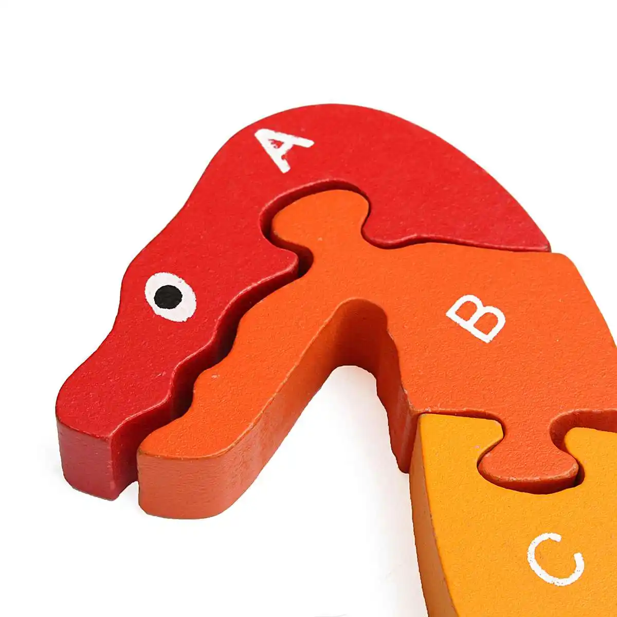 Детские деревянные игрушки Алфавит числа строительные головоломки форма змеи забавные цифровые игры Puzlzle развивающие игрушки