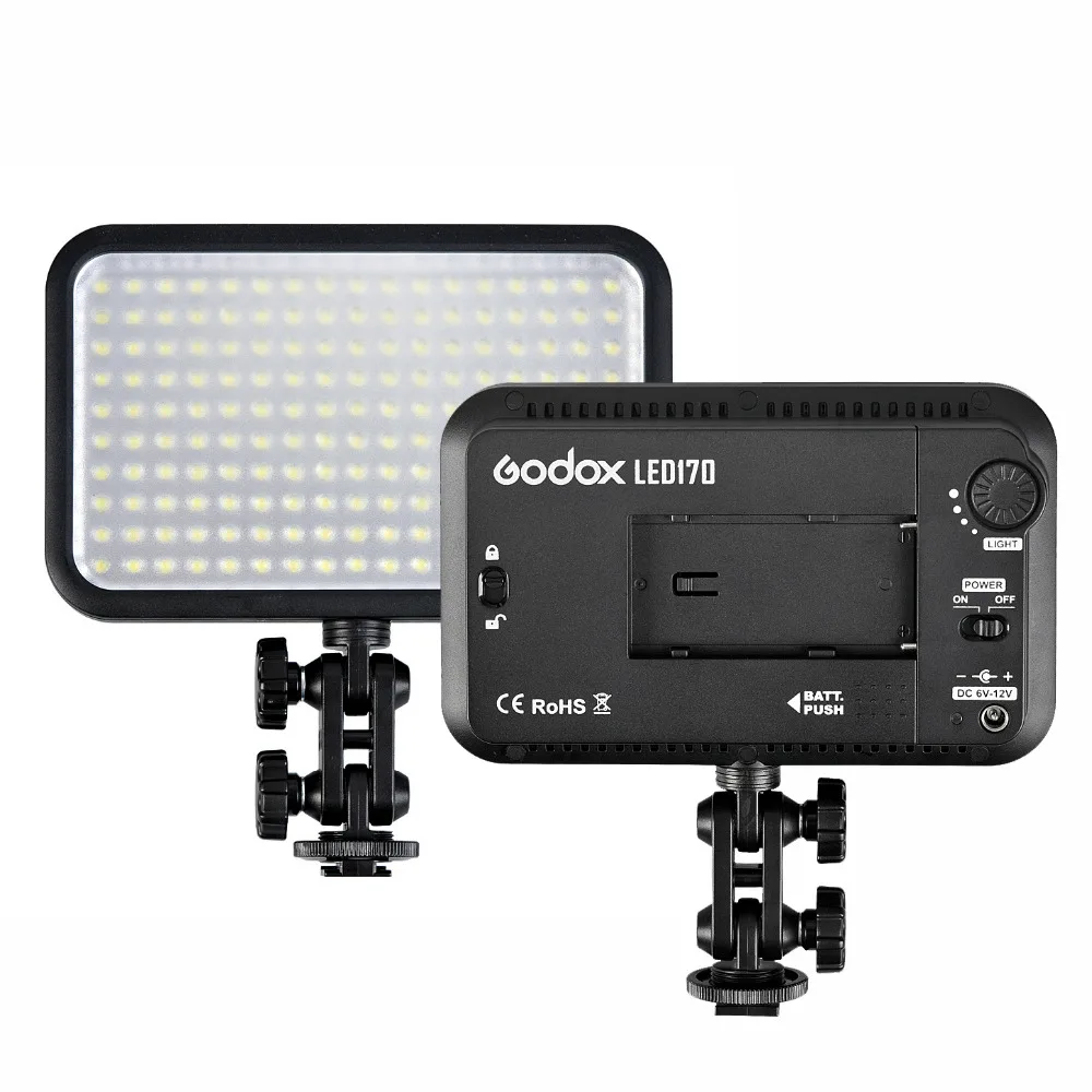 Godox LED170 видео 170 светодиодные лампы освещения студии 2700LM 5500-6500 К яркости плавная для камеры DV Canon nikon