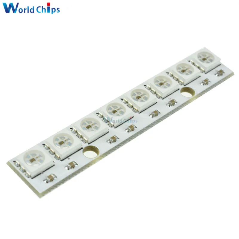 2 шт. WS2812 WS 2811 5050 RGB СВЕТОДИОДНЫЙ модуль панели лампы 5 в 8 бит Радужный