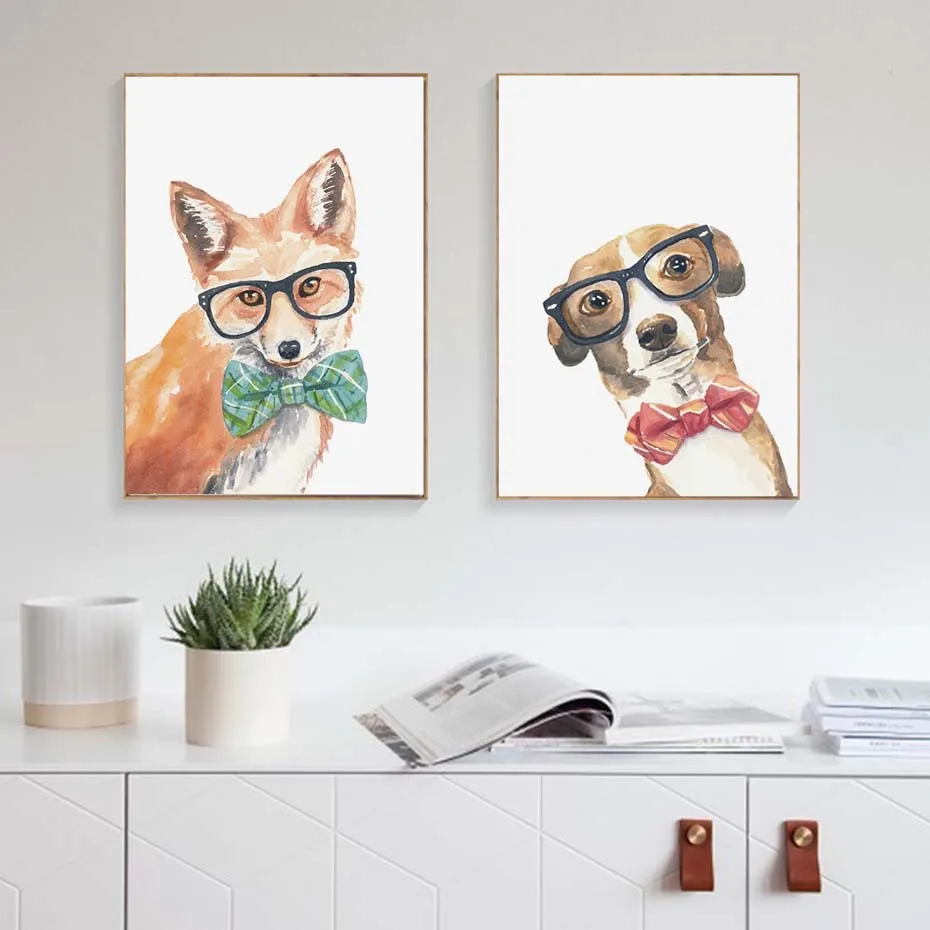 Lovely Dog Baby Animals Art Print Poster Funny Animal