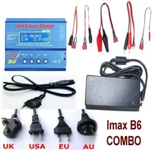 5 штук в партии 80 W зарядное устройство IMAX B6 цифровое балансовое зарядное устройство+ переменного тока напряжением 15 Вт 6A адаптер для 2 S-6 S 7,4 V-22,2 V с силикатной гелевой никель-металл-гидридного аккумулятора