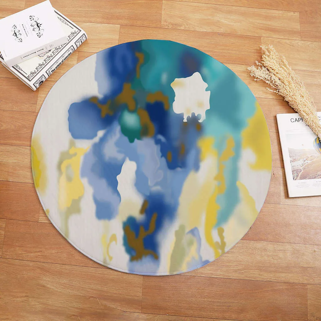 Круглый коврик арт Декоративный Коврик Гостиная Спальня Кабинет Детская комната мягкий коврик, напольный ковер для в детскую комнату дома Спальня Tapete