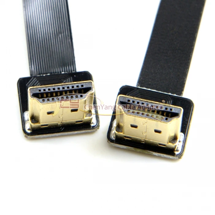 Chenyang двойной под углом 90 градусов HDMI type A Male to Male FPV HDTV, FPC плоский кабель 20 см для аэрофотосъемка