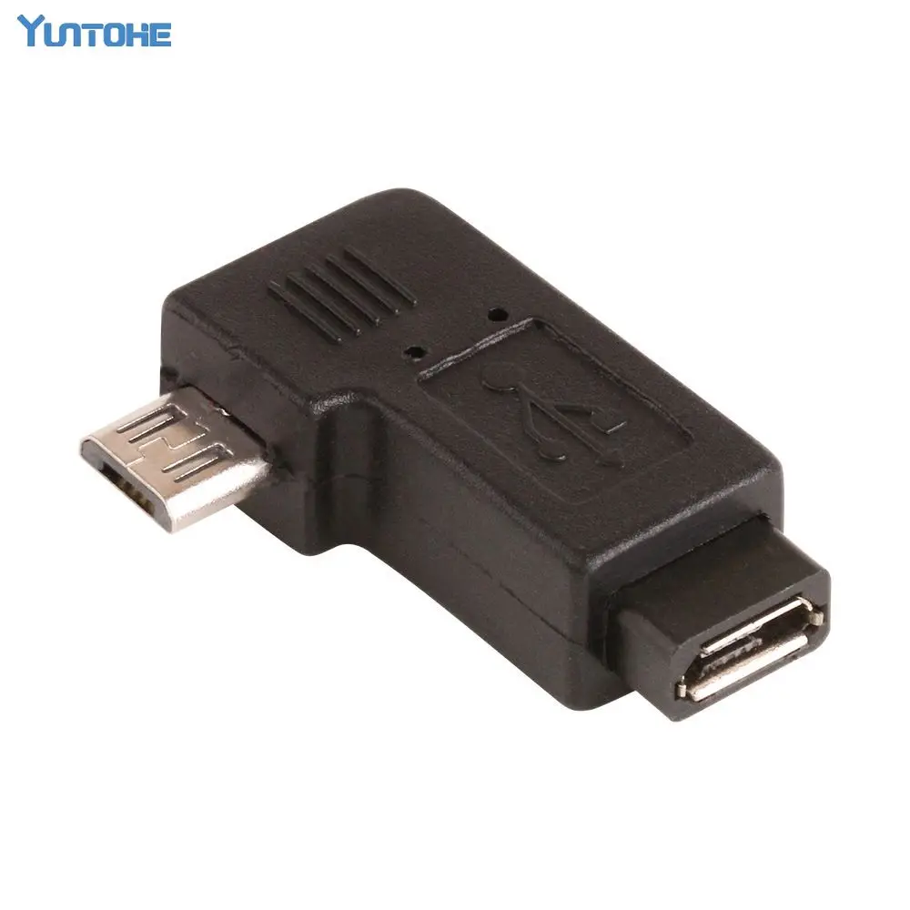 

ZJT14 Left Angle Micro USB Male 90 Degree USB Male To Micro Female Plug Adapters 100pcs/lot