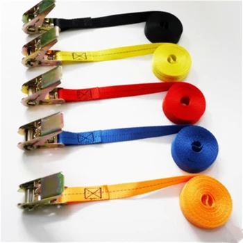 

1 Piece 10m Length 2.5cm Weight Car Tension Rope Ratchet Tie Luggage Strap Tied Durable Household Fastening Belt Safe Pull 800kg