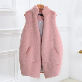 

2017 new Korean version of imitation fox fur fur vest female long section spring and autumn winter vest fashion fur coat