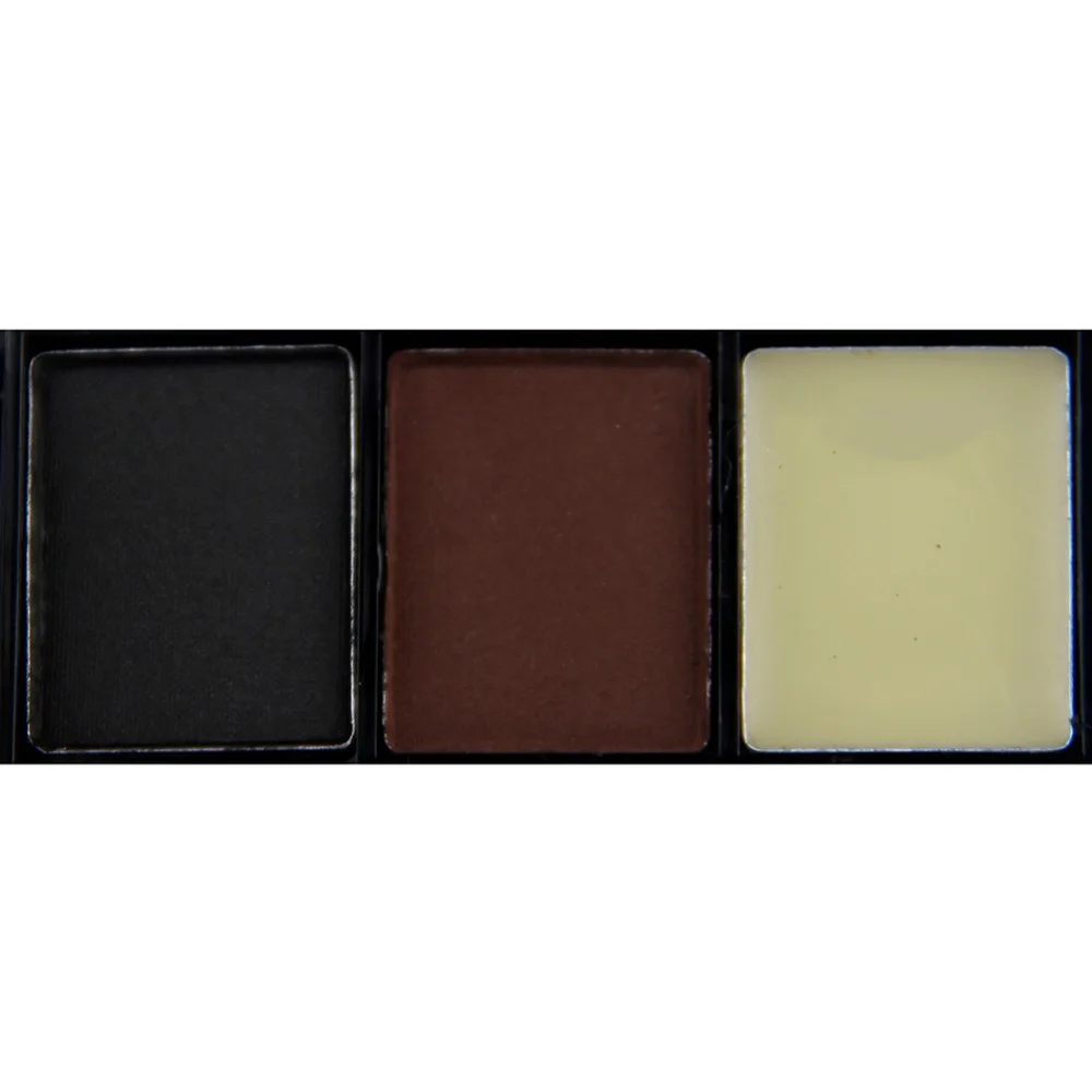 

3 Color Eyebrow Powder Eye Brow Palette Cosmetic Makeup Shading Kit Brush Mirror