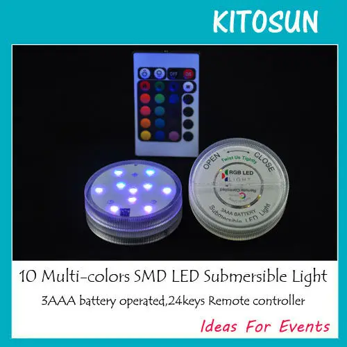 

12pcs/pack 10 Multi Color Remote Control led bulbs,wedding romantic decor LED light
