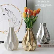 Креативная модная керамическая ваза, простая в скандинавском стиле, алмазная воодушевленная Складная ваза, сушеные цветы, ваза, украшения, цветок, домашний декор