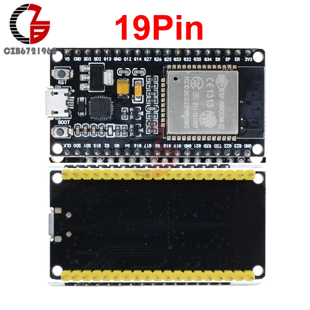 ESP32 2,4 ГГц беспроводной Wifi Bluetooth двойной режим макетная плата ESP32 CP2102 модуль с микро USB антенной усилитель мощности