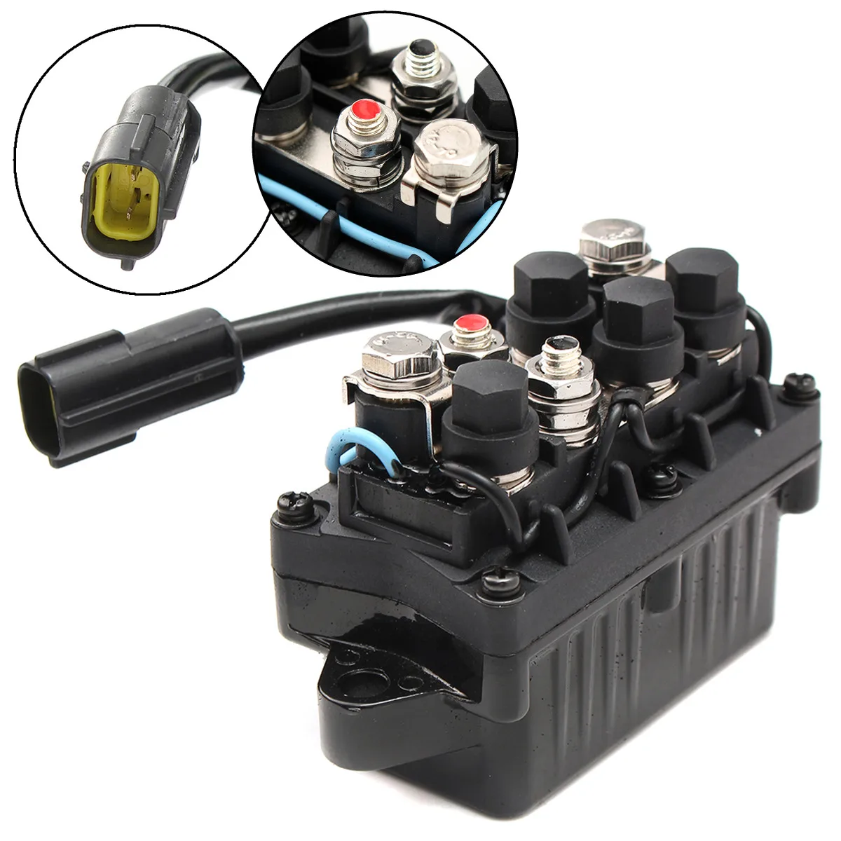 

2 Pin 12V +-20% 120A Boat Motor Power Trim Relay for Yamaha Outboard 4 Stroke Engine 40-90HP Aluminum Bronze+Plastic Waterproof