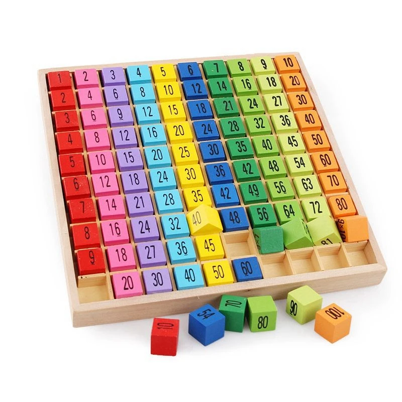 

Montessori 99 Multiplication Table Math Toys Early Education Wooden Toys for Children Baby Arithmetic Teaching Aids