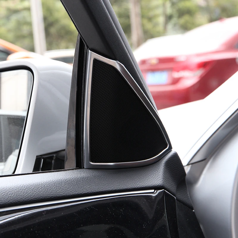 ABS Matte Chrome Door Speaker Cover Trim Sticker For Mercedes Benz （2 doors）W212 E-Class 2010-2016 