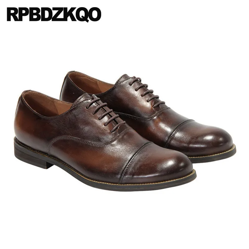 Lässig Europäischen brown Marke Braun Spitze Schwarzes Kleid Up Hochzeit Haut Prom Handgemachte Oxfords Italien Männer Echtes Schuhe Italienische Leder Frühjahr Kuh qF4OFRYgwx