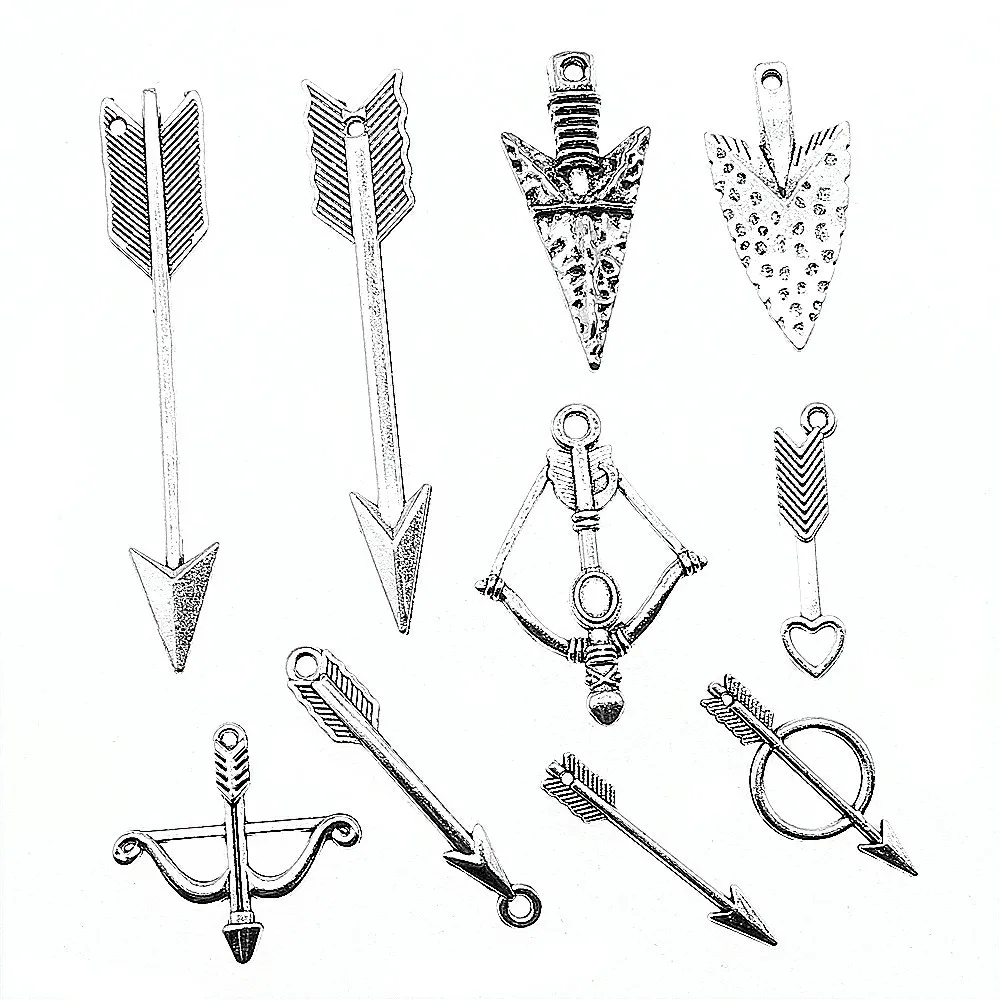 

15pcs Arrow Charms For Jewelry Making Diy Craft Antique Silver Color Arrow Pendant Charms Arrow Charms