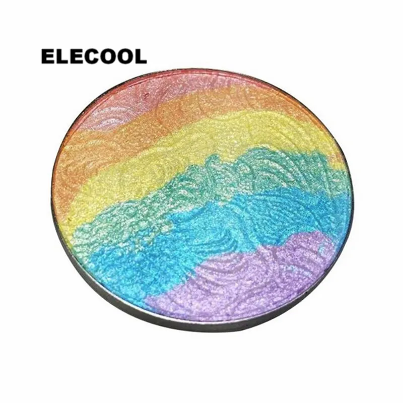 

ELECOOL 2017 Rainbow Highligther Powder Palette Bronzer Soft Mineral Face Highlighter Blush Long Lasting Makeup Palette Kit