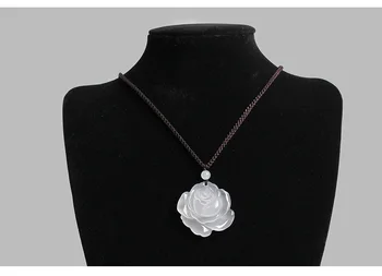 

natural chalcedony rose Icy Species pendant beautiful gift for men and women